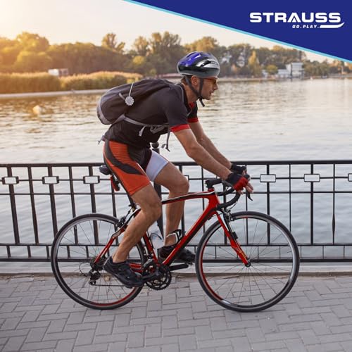 Image of Strauss ArmorX Cycling Helmet | Lightweight with Good Ventilation | Multi-Sport Helmet for Mountain, Road Biking & Skating | EPS Foam Lining for Protection | Ideal for Adults with 15+ Age (Blue)