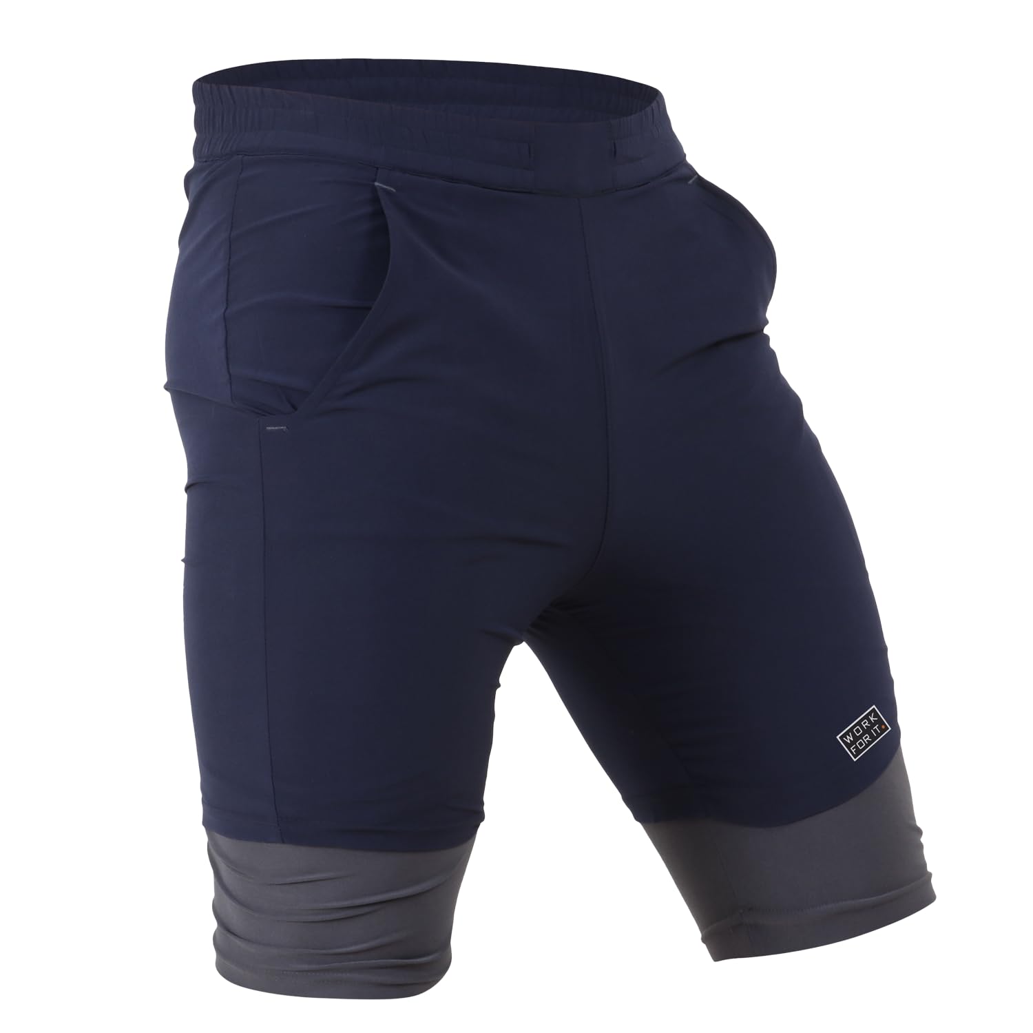 work for it Men’s 2 in 1 Running Shorts, Workout Gym Athletic Shorts for Men Quick Dry Lightweight Training Shorts with Pockets (L, Navy)-picture-30