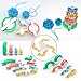 Pom-pom Maker,ZWZCYZ 4 Different Sizes Pompom Maker Fluff Ball Weaver Needle Craft DIY Wool Knitting Craft Knitting Wool Tool Kit with Thread Cutter Scissors 5 Pieces Nice Christmas Gifts