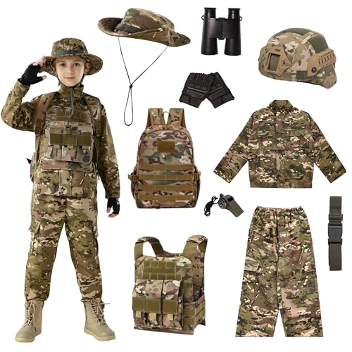 Disfraz militar para niños camuflado talla 9-11