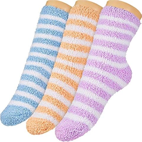 Geyoga 3 Pairs Fluffy Winter Socks Cover