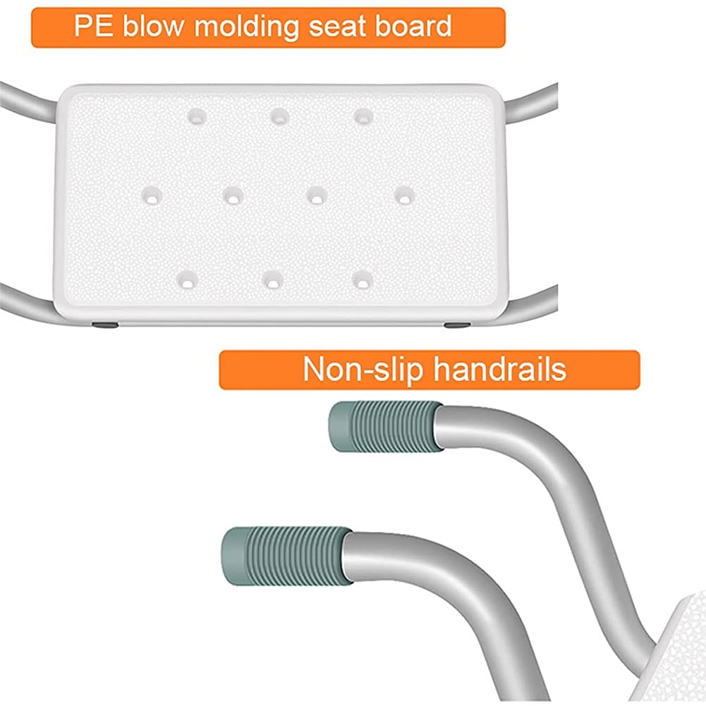 Silla de ducha ligera para bañera, asiento suspendido para ancianos discapacitados, banco de baño extensible y ayuda de seguridad para ducha interior, bandeja de bañera