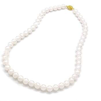 ☆美品☆リアルパール　パールネックレス　シルバークラスプ　ゴールド系　大玉 51TGzejmZ3L._SY350_QL65_.jpg