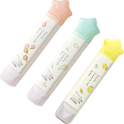 3 cintas correctoras para niños, estudiantes, cintas correctoras, suministros de papelería escolar