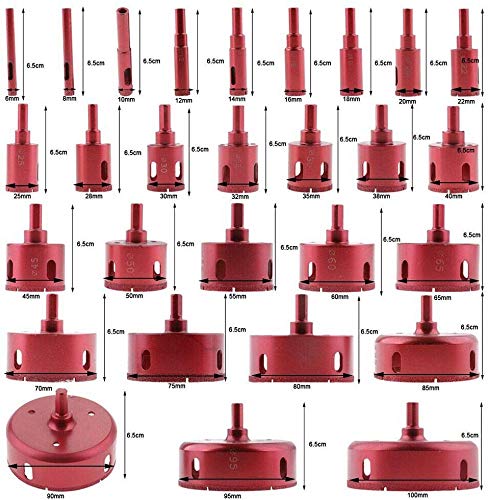 Tile Ceramic Porcelain Glass Marble Drill Bit Cutter Diamond Hole Saw Cutter 20mm, Pack of 1 - Image 2
