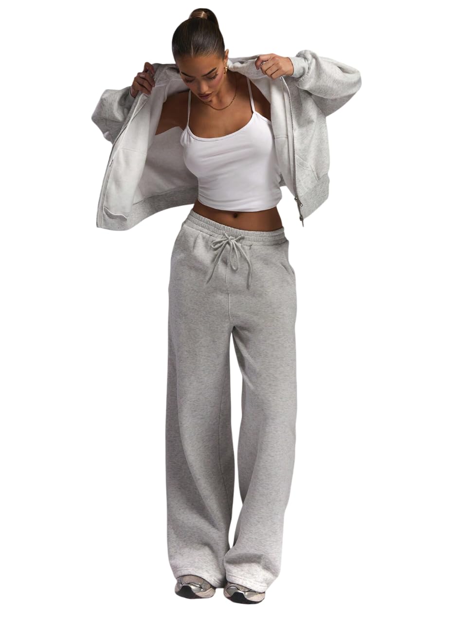 AFT Torpedo Solid Cotton Blend Women Athleisure Track Pant Sweatpants-picture-43