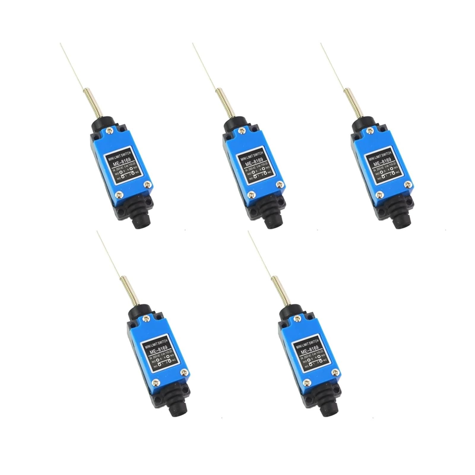 BKGWCSOR 5pcs ME-8169 Limit Switch Flexible Coil Spring Arm Limit Switch for CNC Switches