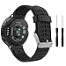 V.one Silicone Watch Band Replacement/Black Wristband for Garmin Forerunner 235/220/230/620/630/735xt/Approach S6/Approach S20 Watches