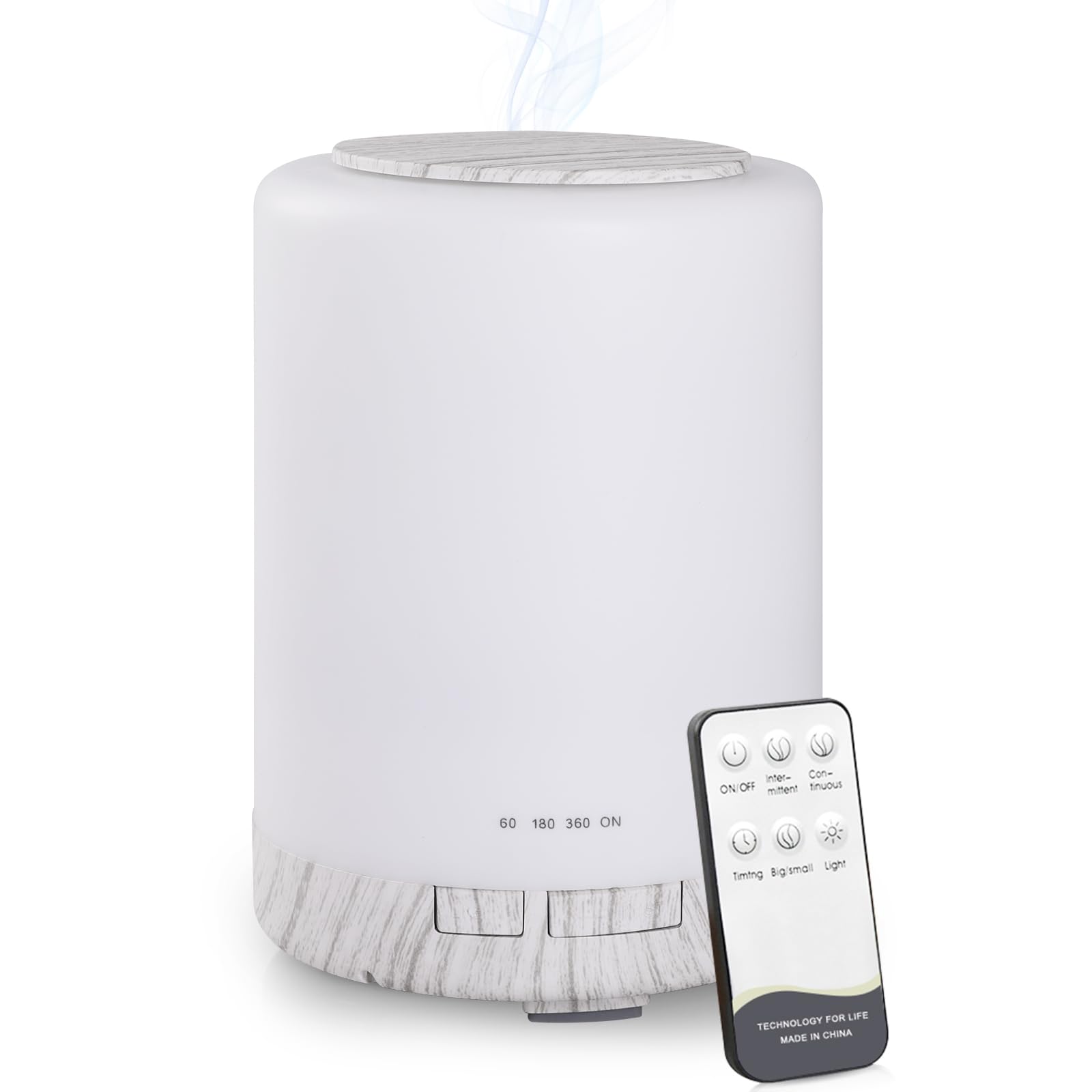 Essential Oil Diffusers, 300ML Ultrasonic Aroma Diffuser Humidifier Cool Mist with Remote ...