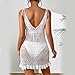 Bottone Bathing Suit Up for Women Hollow Out Bikinis Up Sleeveless Beach-Dress V-Neck Crochet Dress