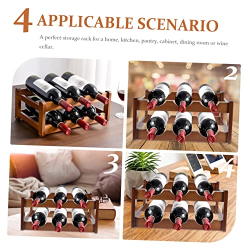 Soporte para botellas de vino doble capa para encimera miniatura 6