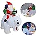 YONII Décorations gonflables de poupée de Noël de 2.1m, Ours Polaire, père Noël, père Noël Gonflable avec tête tremblante, décoration de Noël de LED pour Jardin de Jardin extérieur