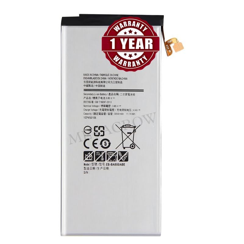 Image of Original EB-BA800ABE Battery Compatible for Samsung Galaxy A8 Duos (SM-A800F) - (3050mAh) - 1 Year Warranty CD4