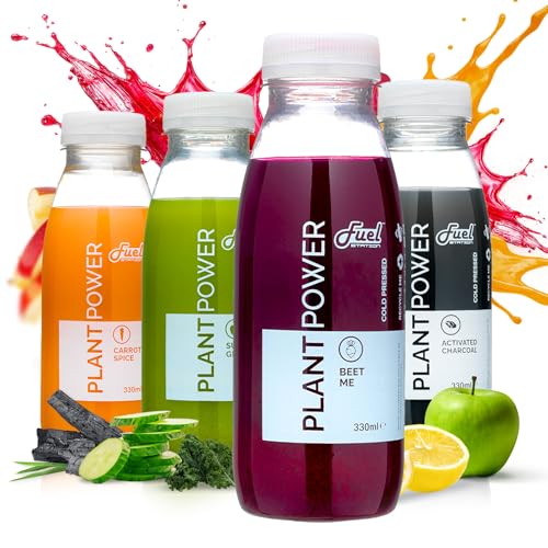 Fuel Station Lean Juice Cleanse 3 Day Detox Cleanse - 12 x 330ml Low Calorie Juice Diet Cold Pressed Fruit & Vegetables Vegan Dairy & Gluten-Free No Added Sugar or Preservatives