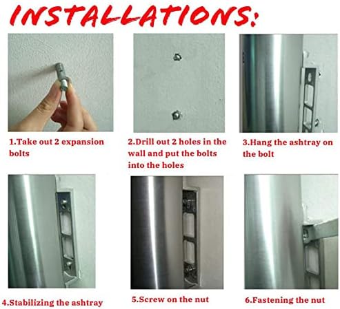 Outdoor Wall Mounted Trash Can & Cigarette Bin - Commercial Trash Bin, Standing Ashtray, Smokers Pole for Outdoor Use, Durable and Weather-Resistant Waste Container