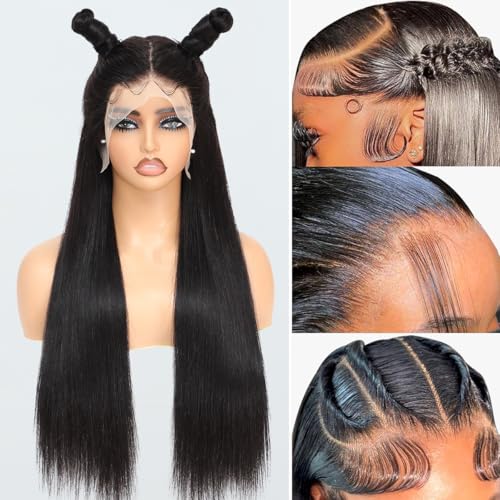 Beluck Straight Human Hair Wig For Black Women, 13X6 HD Lace Front Wigs Human Hair 180 Density, Glueless Wig Human Hair Pre Plucked With Baby Hair, Brazilian Real Human Hair Lace Frontal Wig 24 Inch Beluck Straight Human Hair Wig For Black Women, 13X6 HD Lace Front Wigs Human Hair 180 Density, Glueless Wig Human Hair Pre Plucked With Baby Hair, Brazilian Real Human Hair Lace Frontal Wig 24 Inch