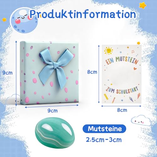 LinkLuck Glückssteine für Kinder,Mutstein,Kindergeburtstag Mitgebsel, Give Away für Einschulung,Taufe, Kommunion, Gastgeschenk,Hochzeit oder Wichtelgeschenk