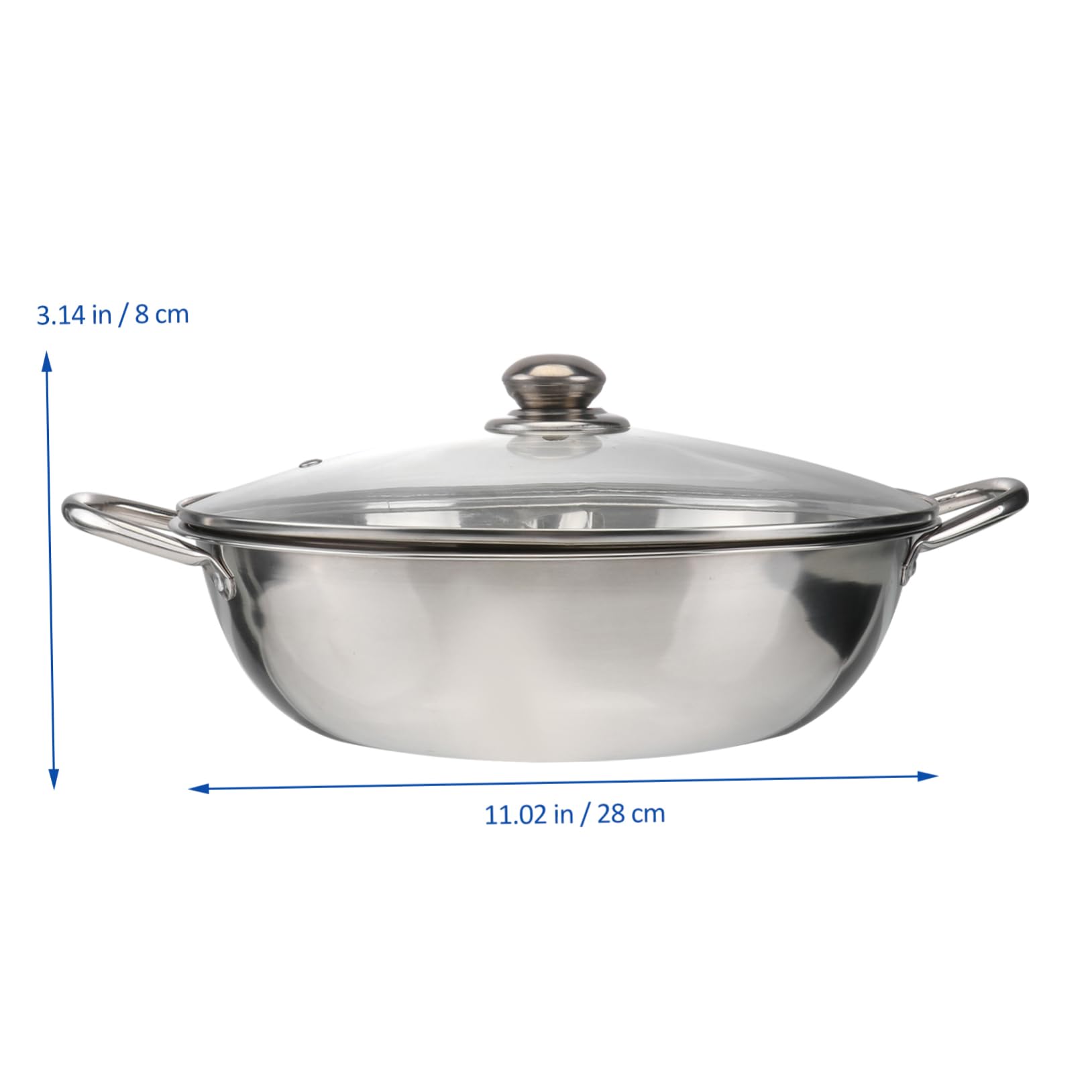 Pentola Per Hot Pot Divisa Leopacat - Acciaio Inossidabile, Doppio Scomparto, Per Induzione E Gas, 13.38 Pollici - Foto 13