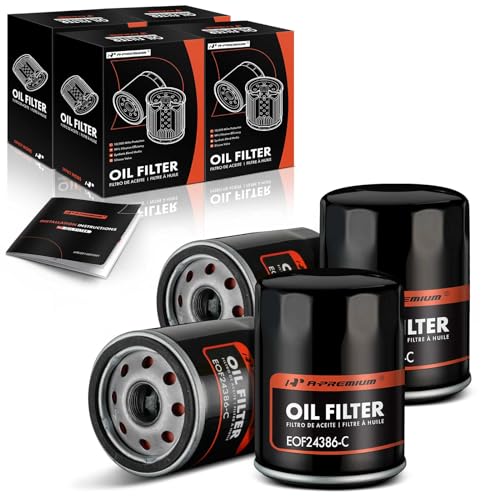 A-Premium 4-PC 10K Miles Protection Spin On Oil Filter Compatible with for Toyota Camry, RAV4, Corolla, Highlander & Nissan Sentra & Chevy & Lexus & Infiniti & Suzuki & for Scion & Daihatsu & Geo