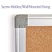 Cork Board Bulletin Board – 36 x 24 Message Board Wall Mounted Pin Board Aluminum Framed, 3' x 2' Notice Board with 12 Pins