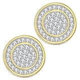 ARTIBETTER Pendientes de Hombre Hip Hop Chapados en Oro y Plateado, Estilo Unisex, Ligeros y Decorativos, Accesorios Versátiles para Uso Diario y Eventos Obsequios, Joyería para Orejas