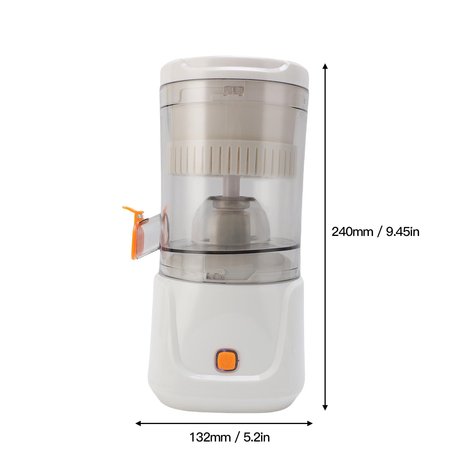 Compact Electric Citrus Juicer, Cordless Portable Rechargeable Squeezer with USB Dock, Extracts Maximum Juice in Seconds for Home, Dorm, RV, Travel