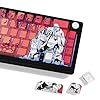 PBT Keycaps Japanese Anime Dye Sublimation Keycap 131 Keys Cherry Profile Shine Through Side Print Custom Key caps Set for Mechanical Keyboard 61/64/75/84/87/104/108 ANSI Layout