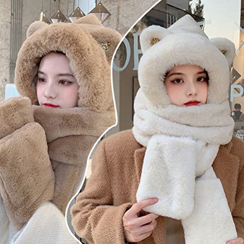 Bonnet à capuche chauffant USB blanc pour activités de plein air - 4