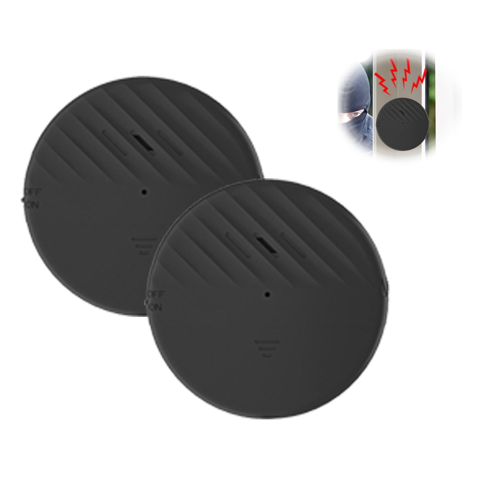2 PCS Alarma Puerta,sensores de vibración Inteligentes WiFi, Alarma de Sensor de Rotura de Cristal de Ventana, para monitorear el Estado de Todas Las Puertas y Ventanas