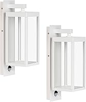 Vista 9 de Lámpara de pared para exteriores, con sensor de movimiento, luz de porche para casa, lámpara LED moderna de 15 pulgadas, color negro, linterna