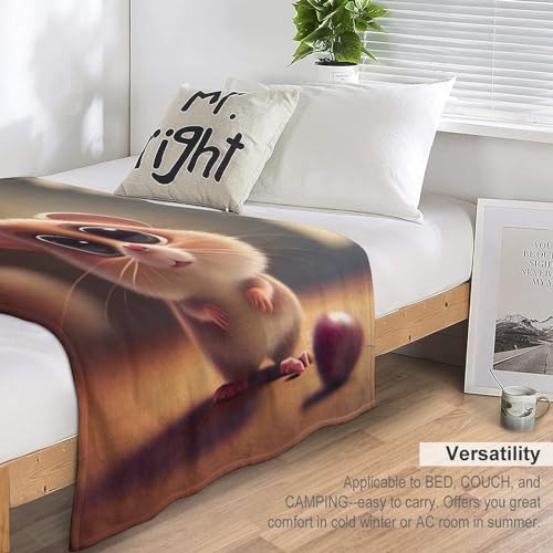 Manta de franela con ratón para sofá y dormitorio 130x180 cm 7