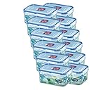 Lock& Lock HPL811 Vorratsdosen & Frischhaltedosen | Füllmenge 0,6 L | luftdicht & wasserdicht | Aufbewahrungsdose | Vorratsbehälter mit 4fach Klickverschluss - 12er Set