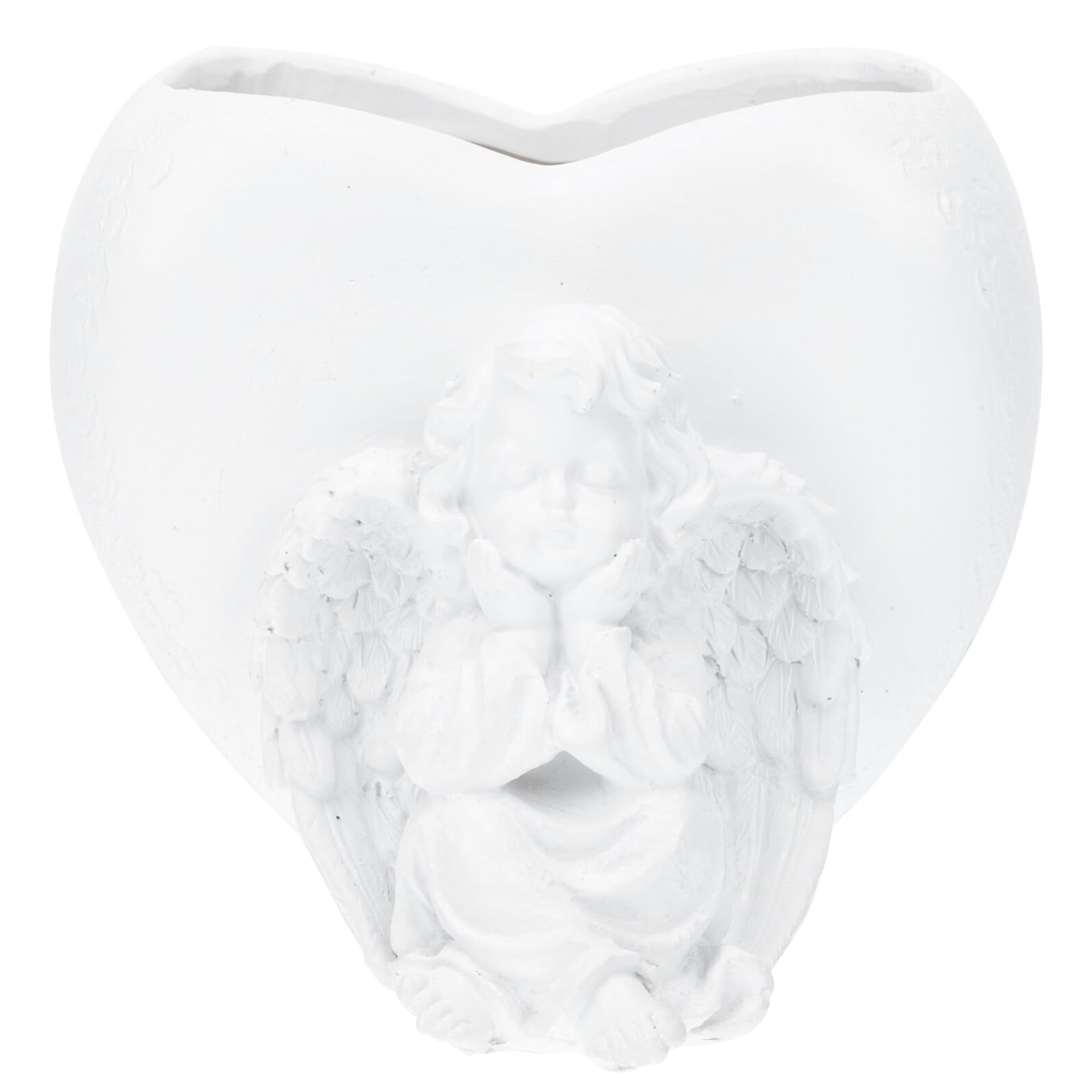 Pot de Fleurs Ange Résine Blanche VICASKY Petit Contenant Léger Extérieur Intérieur