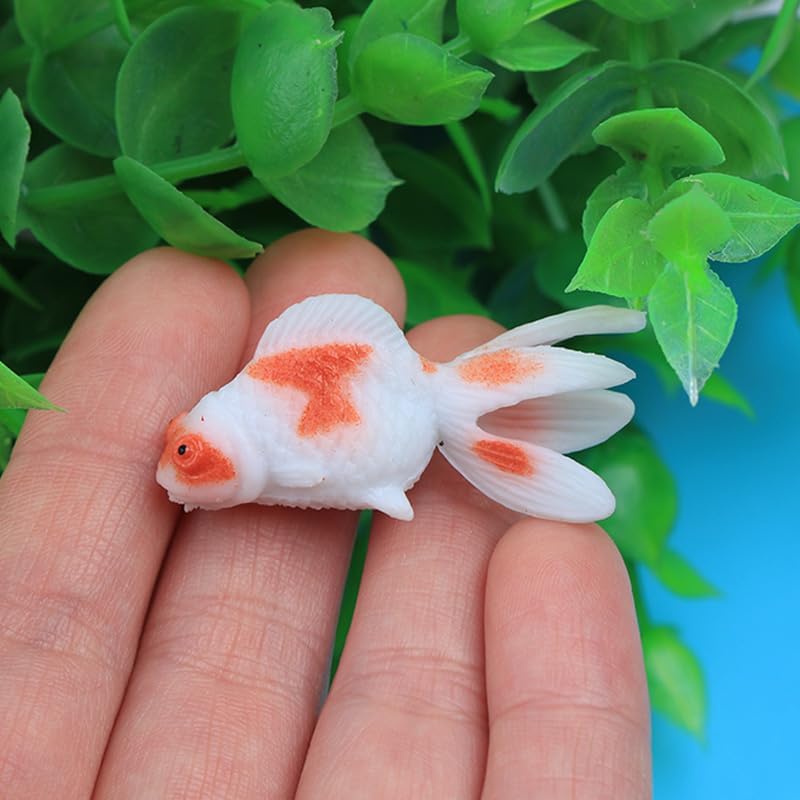 12pcs/Set Simulation Animals Model Fish Miniature Garden Figurine Home Decoration Accessories Decor Goldfish Craft Bonsai image 4