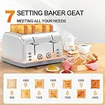 Toaster 4 Slice Retro Stainless Steel,Best Prime 4 Slice Toaster Wide Solt with 7 Shade Settings, Perfect for Waffles, Bagels and More Lainsten T-527 - Image 2