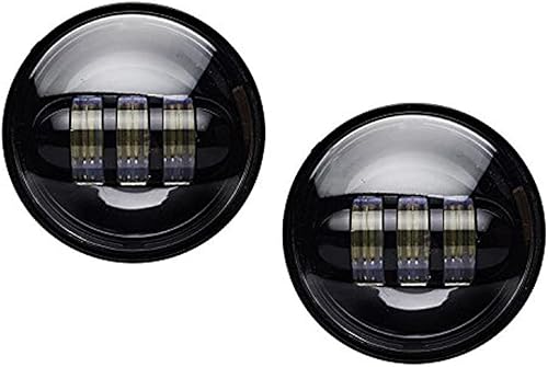 Luz de cruce LED de 4-12- 4,5 pulgadas de motocicleta Daymaker para faros antiniebla de Harley Davidson, lámpara de luz antiniebla, proyector de