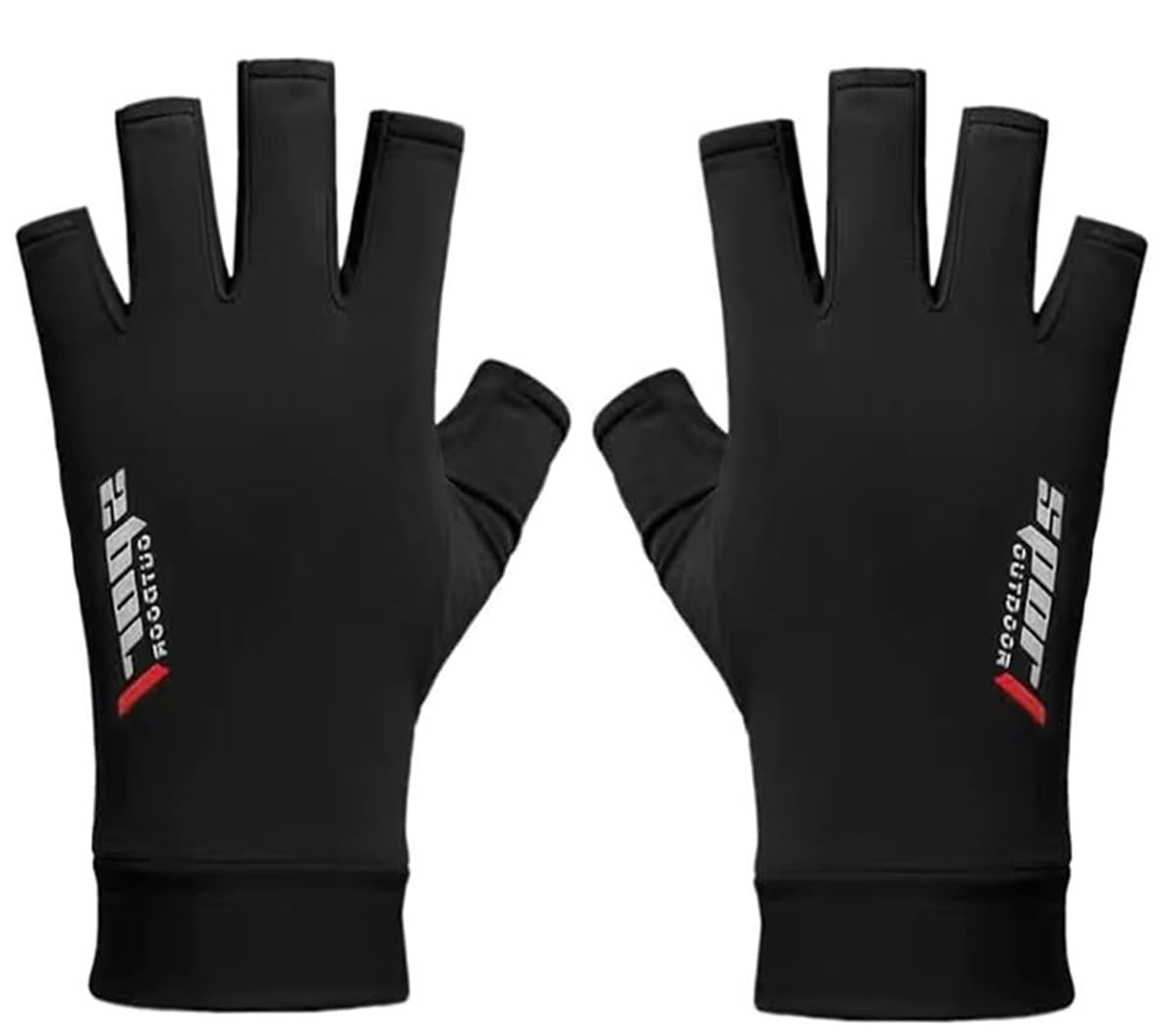 Photo 1 of Ice Silk Cycling Gloves for Men Non-Slip Sun Protection Gloves Half Finger Gloves