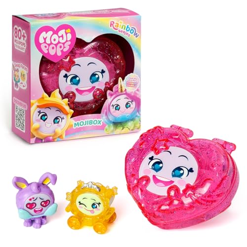 MOJIPOPS Rainbow - Mojibox. Pudełko kolekcjonerskie z 2 Mojipopami-niespodziankami. Każde pudełko zawiera 2 figurki i 1 listę kontrolną. Niespodzianka w kolorze z asortymentu 6 różnych kolorów