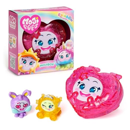 MOJI POPS Rainbow Series – Mojibox. Cajita Coleccionable con 2 Mojipops Sorpresa. Cada cajita Contiene 2 Figuras Sorpresa y 1 Checklist