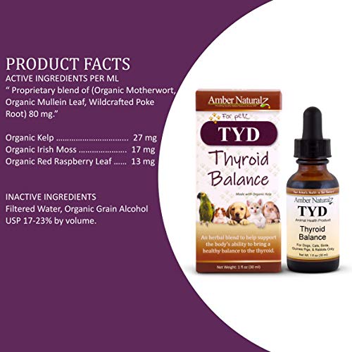 Amber Naturalz - Tyd - Thyroid Balance - For Petz - 1 Ounce #TOP2
