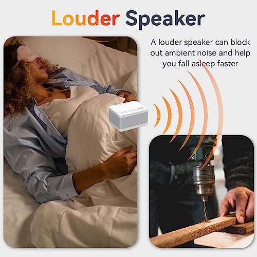 Image of DailyBody Sound Machine White Noise Machine with 30 Soothing Sounds 32 Levels Volume 5 Timers and Memory Function Effectively Blocks Noise Ideal Sleep Machine for Baby Kids Adults (White)