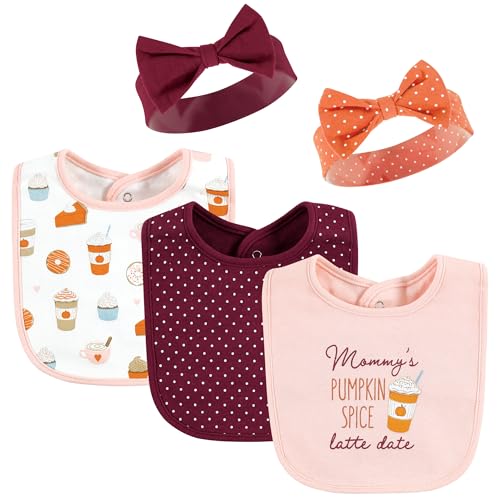 Image of Hudson Baby Unisex Baby Cotton Bib and Headband Set