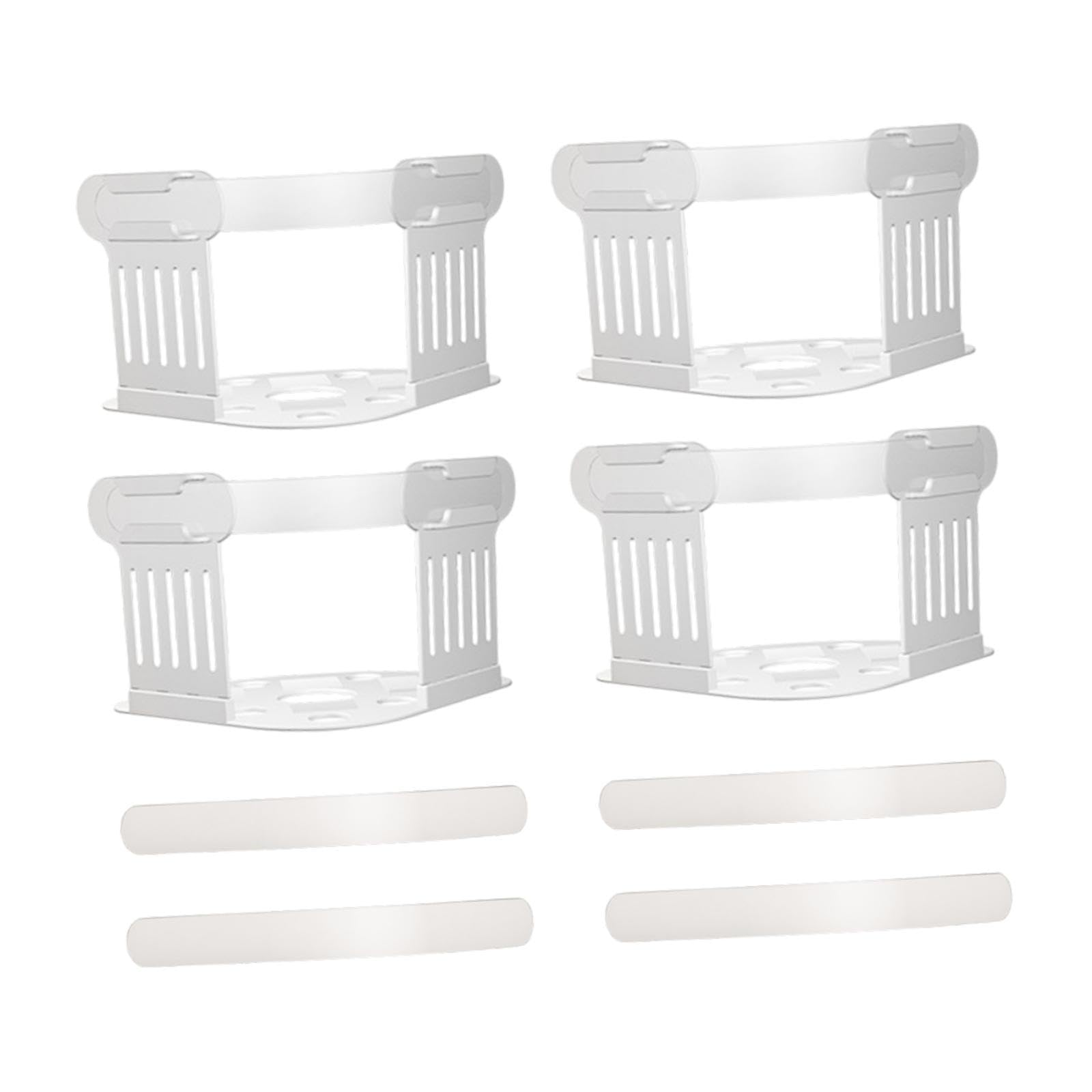 4 Clips Draps Blancs en Polypropylène pour Fixation du Lit
