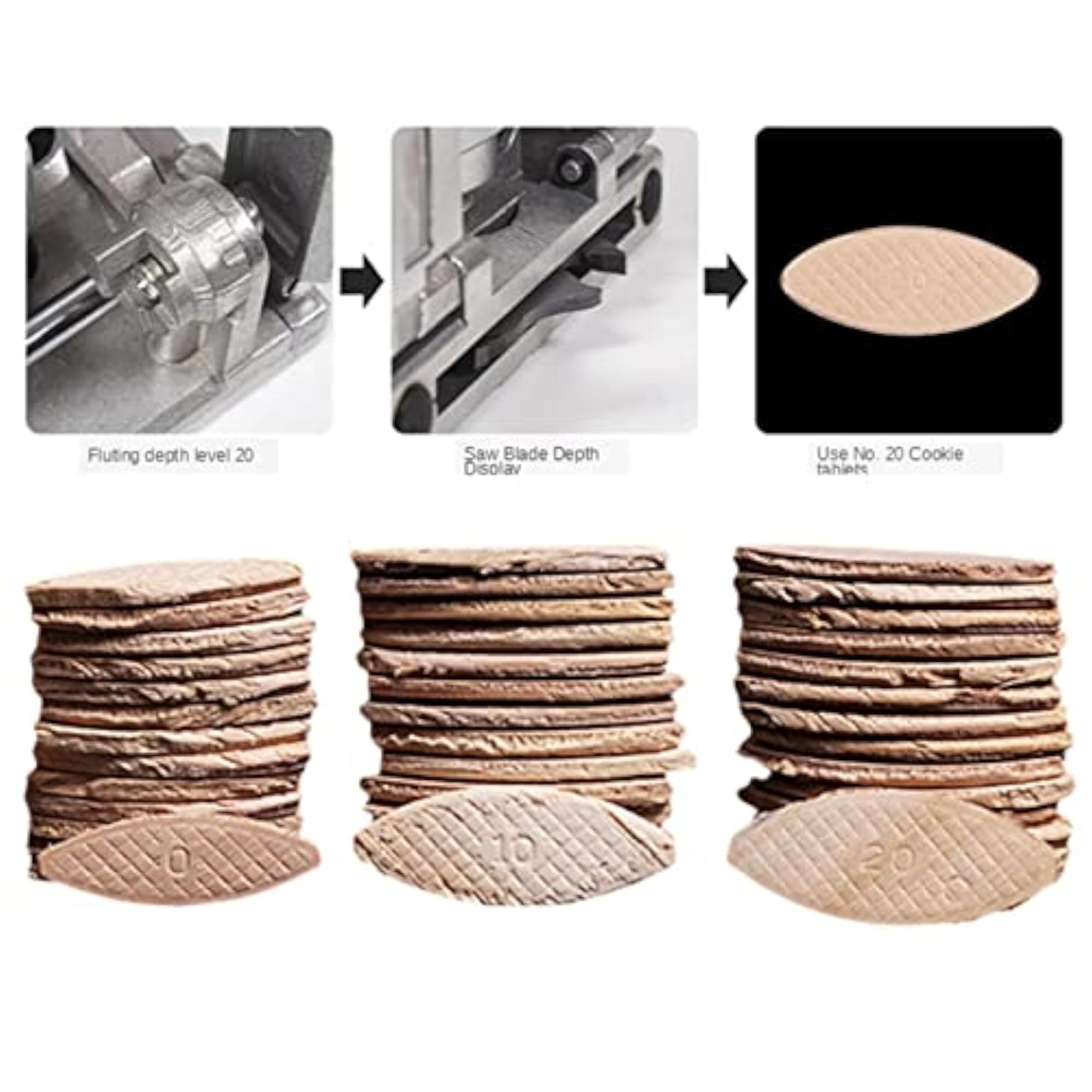 100Pcs Beech Wood Joining Biscuits for Handcraft Projects