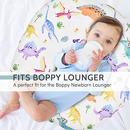 Image of SWESEN Newborn Lounger Cover, 1 Pack Soft Removable Slipcovers for Infant Lounger, Cozy Baby Lounger Cover for Boys and Girls, Covers Only, Dinosaurs