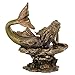 Top Collection Daydreaming Mermaid Statue- Hand-Painted Decorative Thinking Mermaid Sculpture with Antique Bronze Finish Look- 6.75-Inch Collectible Fantasy Figurine