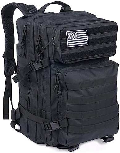 ELFTREE 45L Military Tactical Backpacks, 3 Day Assault Pack, Large Army Bug Out Bag With Molle System for Men and Women Camping, Hiking Trekking Rucksack