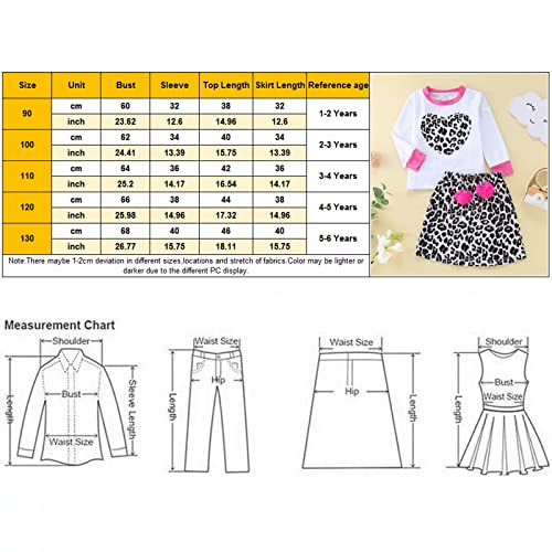 Regatas femininas para crianças T roupa de leopardo Camisas para meninas saia com estampa e manga co