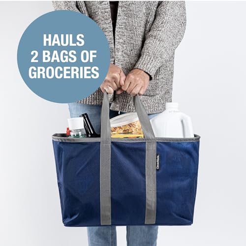 Image of CleverMade EcoBasket Collapsible Tote Basket - Reusable Grocery Tote