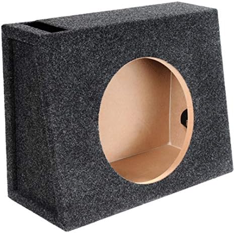 Bbox Single Vented 10 Inch Subwoofer Box - Universal Wedge Truck Enclosure - Premium Subwoofer Box Improves Audio Quality, Sound & Bass - Car Subwoofer Boxes & Enclosures with Nickel Finish Terminals